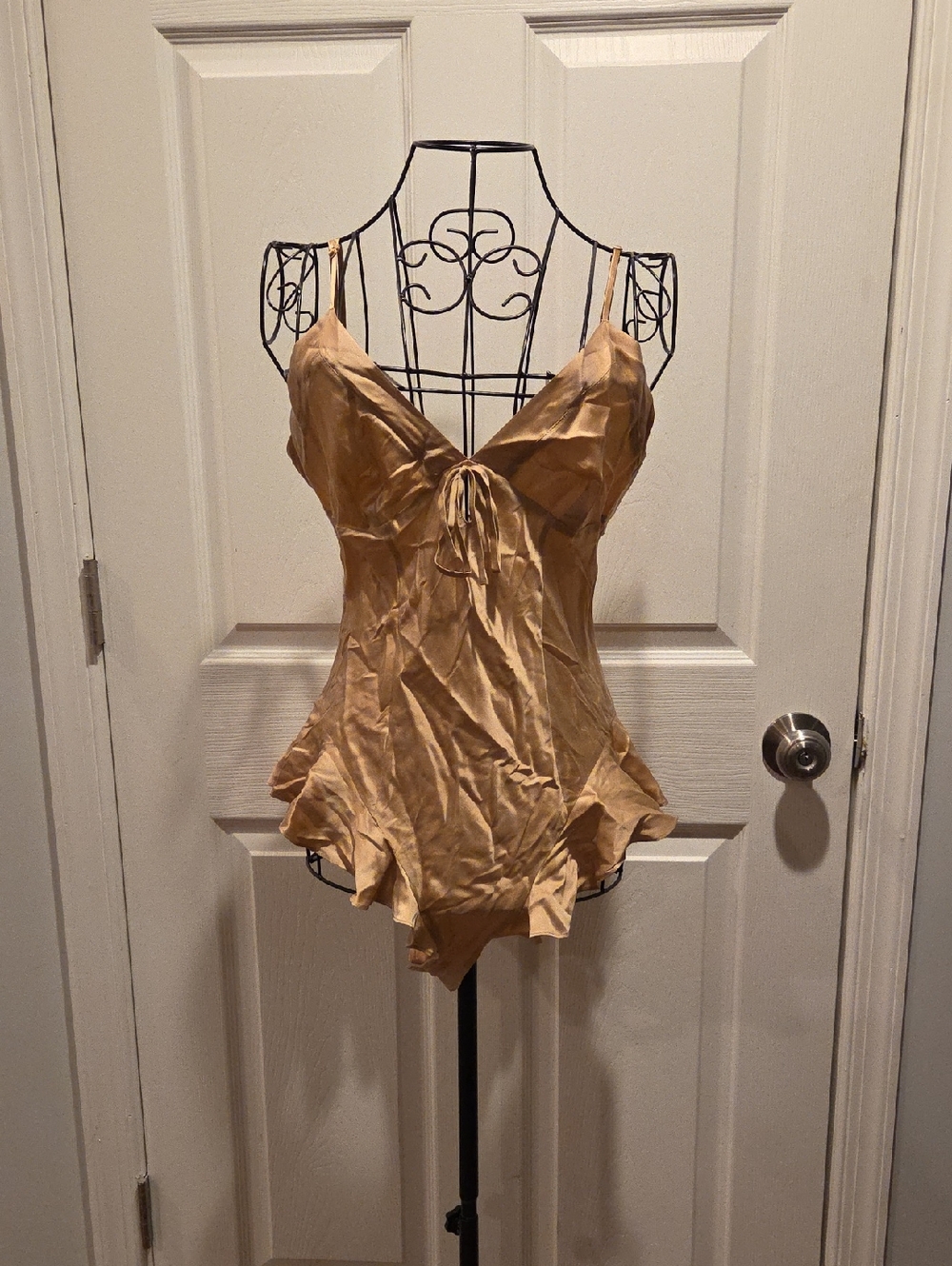 SKIMS Satin Bodysuite in Taupe